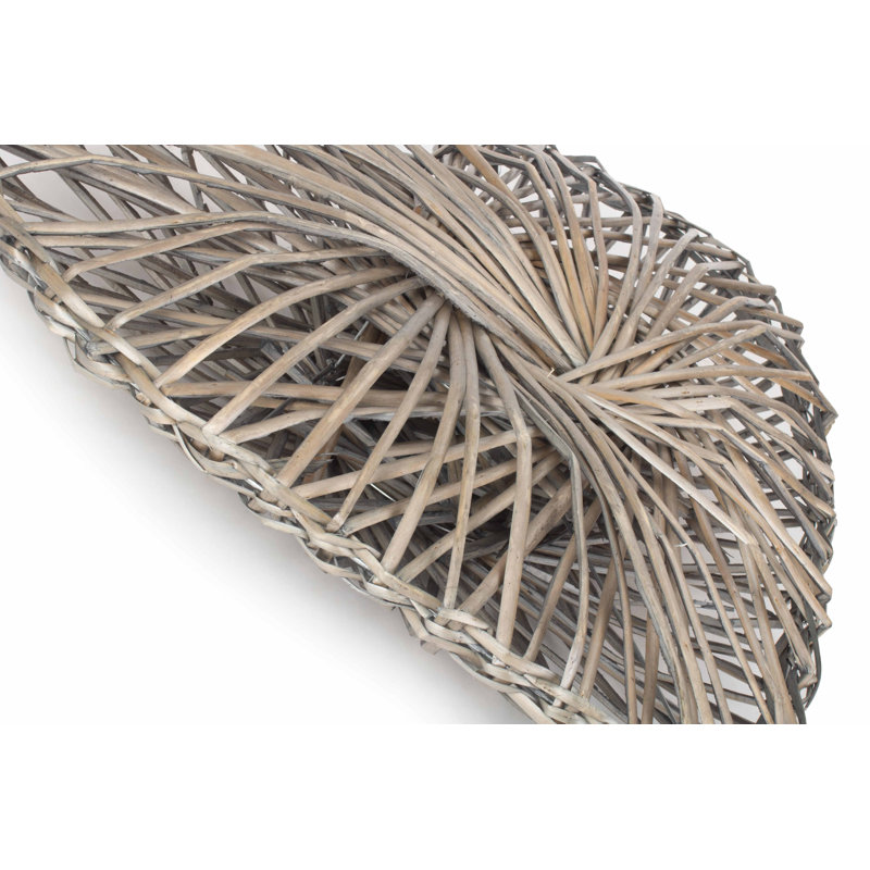Wicker Heart Shaped Wreath, 57cm H x 60cm W x 13cm D