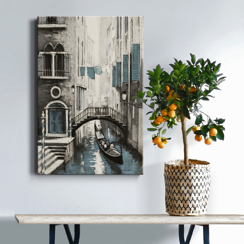Venise I - reproduction d'art, H 18 po x l 12 po x P 1 po, Toile tendue, Pas de tapis