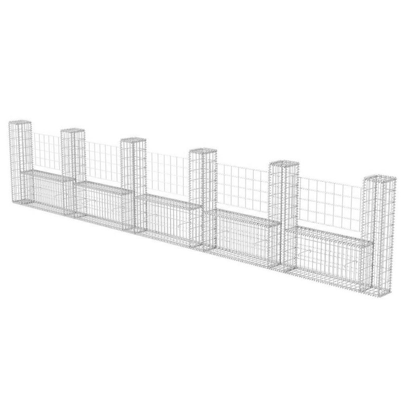 Marthasville Garden Gabion, 100 cm H x 570cm W x 20cm D