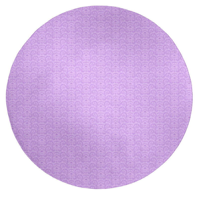 Tapis de troisième zone mauve oculaire, Rond 5 pi