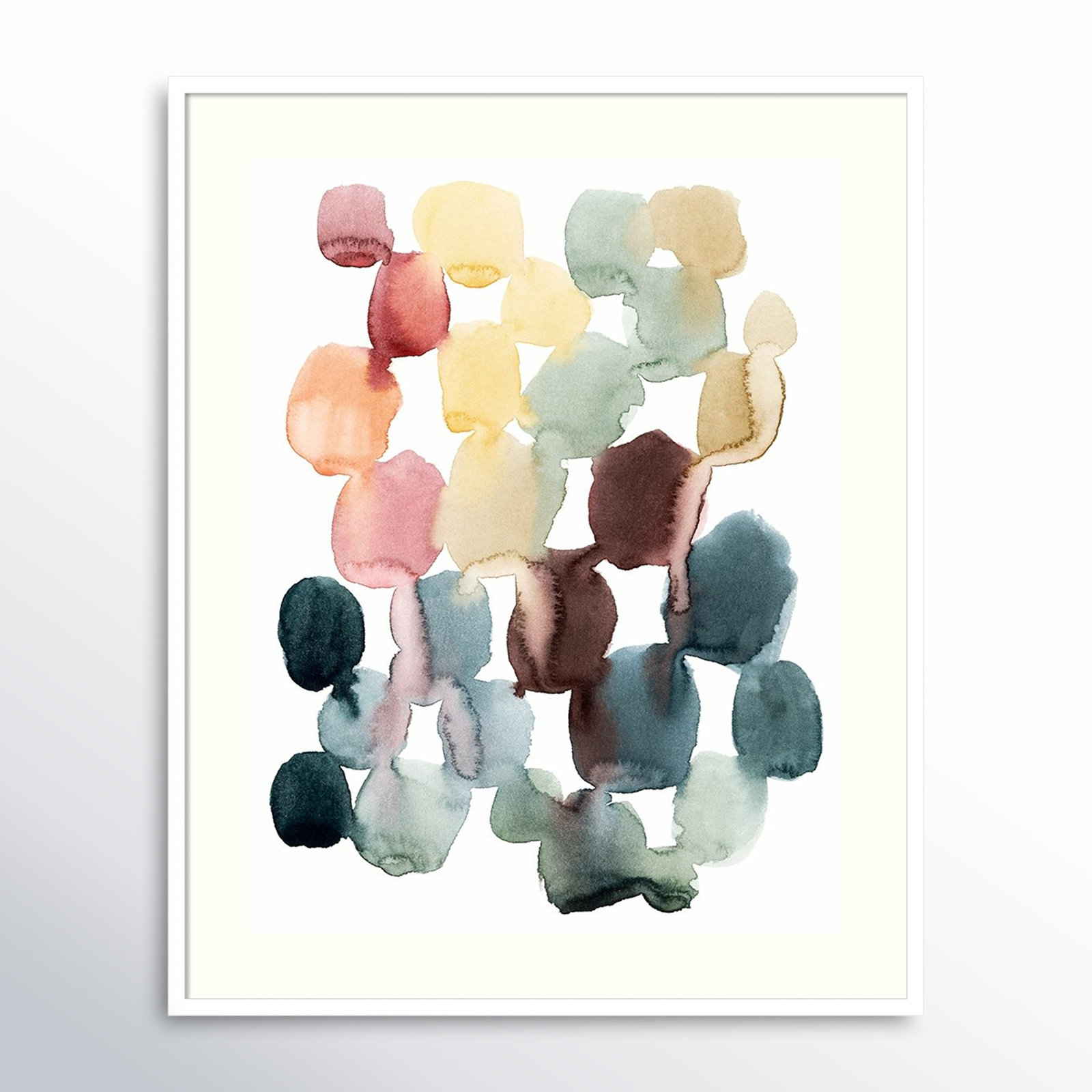 Desert Stones II by Grace Popp, Black Framed Paper, 20" H x 17" W