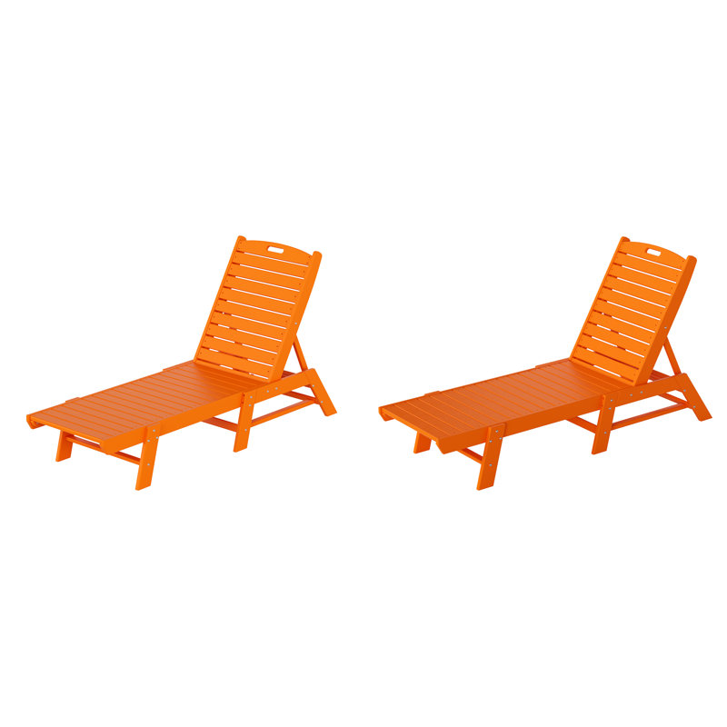 Laguna Outdoor Chaise Lounge Set, Orange