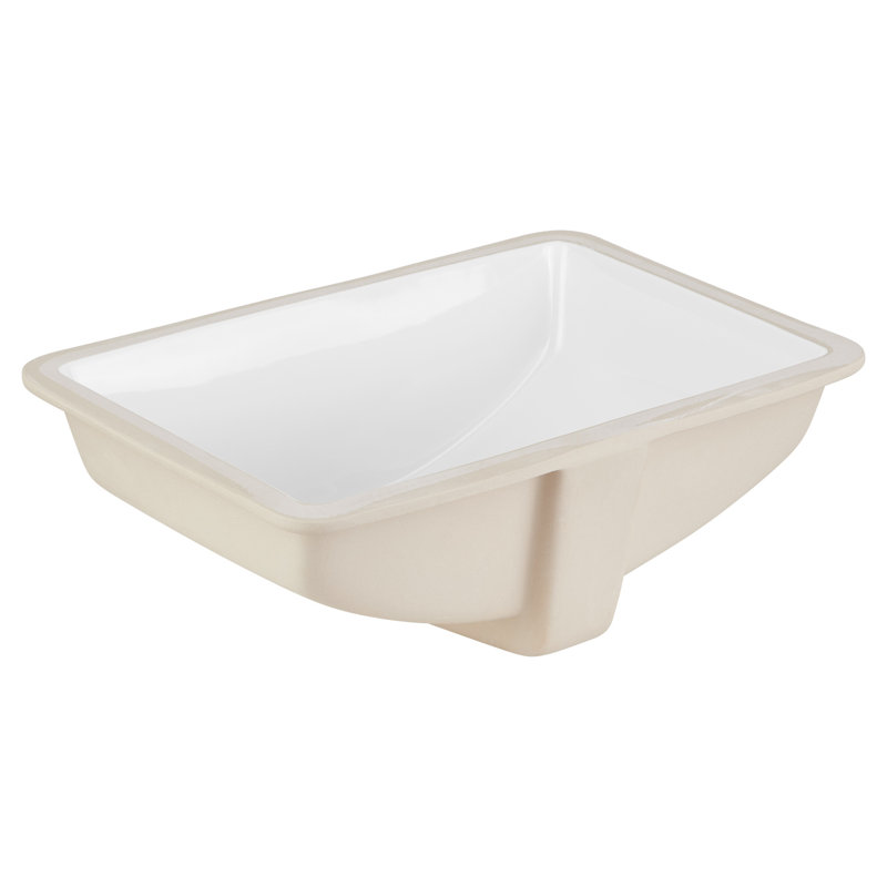 21" Myers Rectangular Porcelain Undermount Bathroom Sink, White