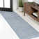 Wolcott Modern Minimalist Pinstripe High-Low Blue/White Rug