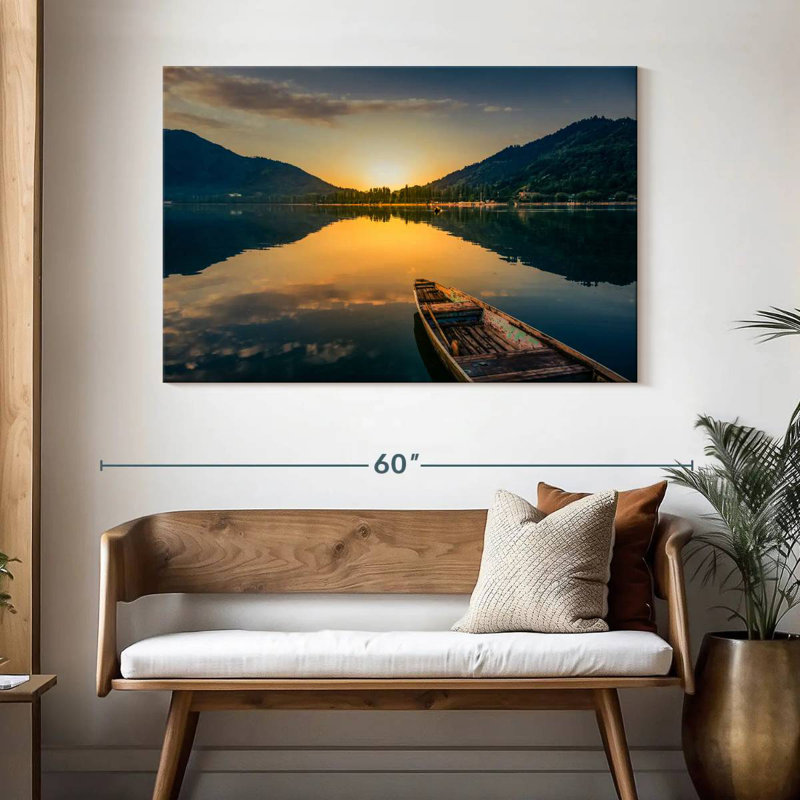Paysage de lac Alvord Sunset, H 32 po x l 48 po