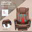 Fauteuil de bureau en microfibre massant avec repose-pieds chauffant et inclinable