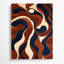 Art mural abstrait sur toile brun-601710808