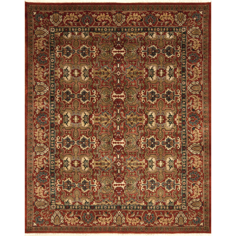 Mahal Hand Knotted Wool Area Rug, Rectangle 8' x 10'