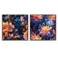 Hepatique - Ensemble de 2 collages carrés botaniques abstraits-101849255-101849250