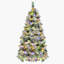 Arbre de Noël enneigé 6 pi avec lumières et pommes de pin