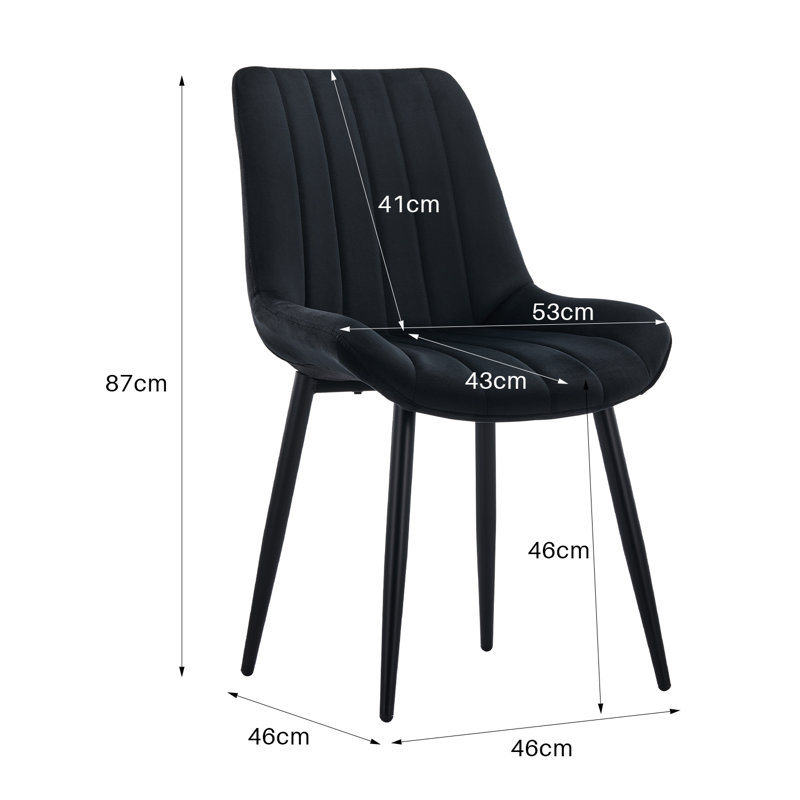 Lause Dining Chair, Black