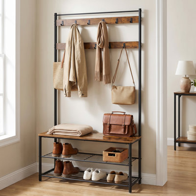 Alora 100 cm W Hall Tree with Storage Bench and Shoe Storage