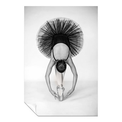 Dancing Ballerina In Black Dress - No Frame Print