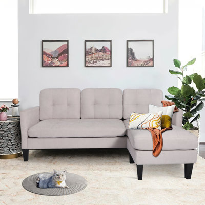 Videlle 73.8" Wide Reversible Sofa & Chaise with Ottoman