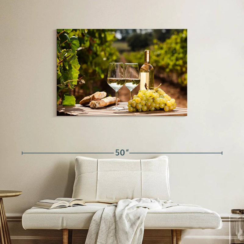 Yarlin Bread And White Wine, 26" H x 39" W