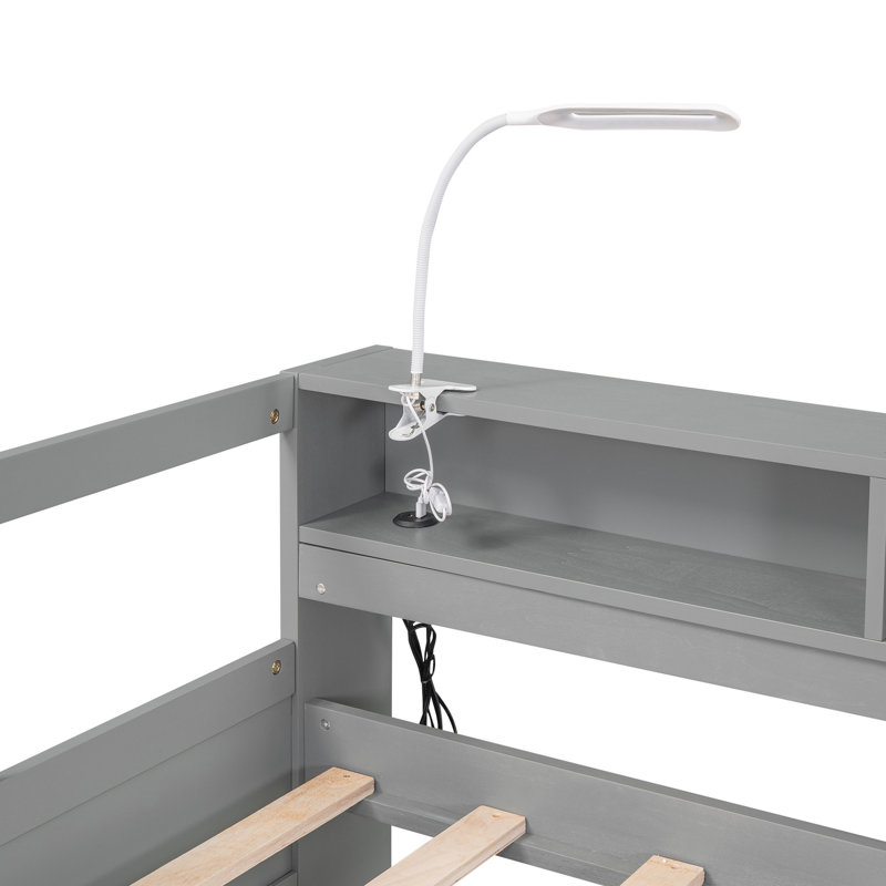 Lit de jour simple TG avec 2 lits gigognes et charge - couleur grise, 3 espaces de rangement, en lit gigogne, Bénéfique, Gris