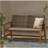 HAMPTON WOOD + WICKER LOVESEAT