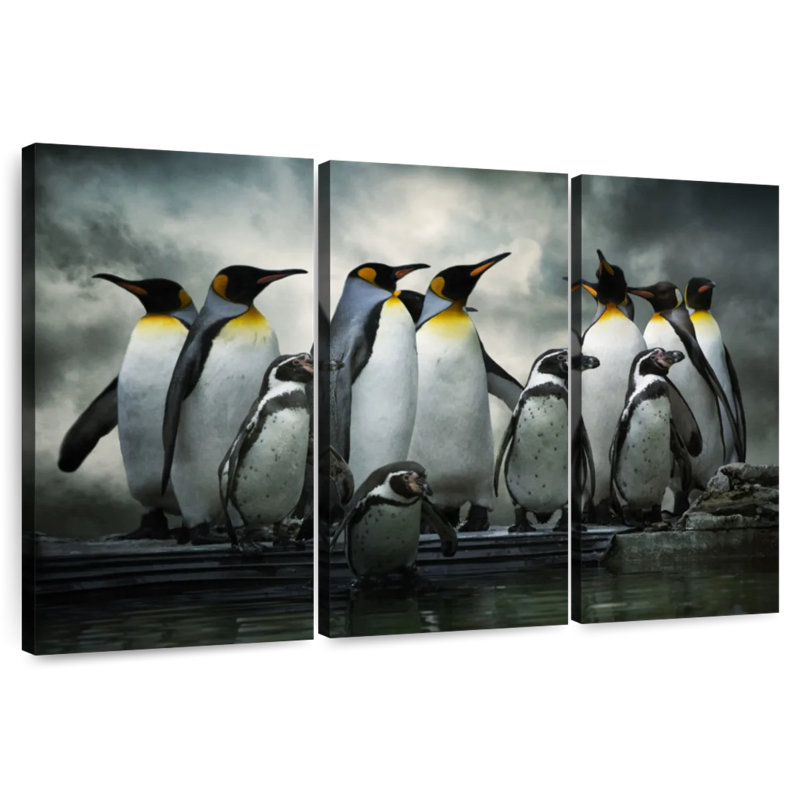 Penguin Huddle, 28" H x 45" W