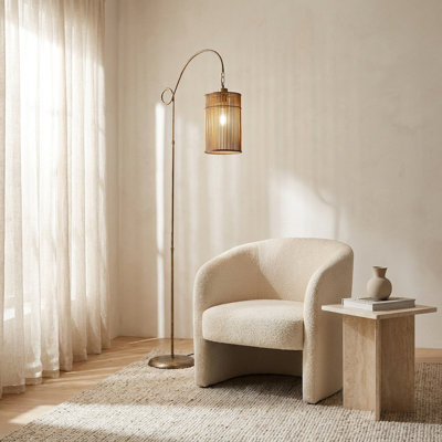 Apex Antiquation Woven Boho Floor Lamp