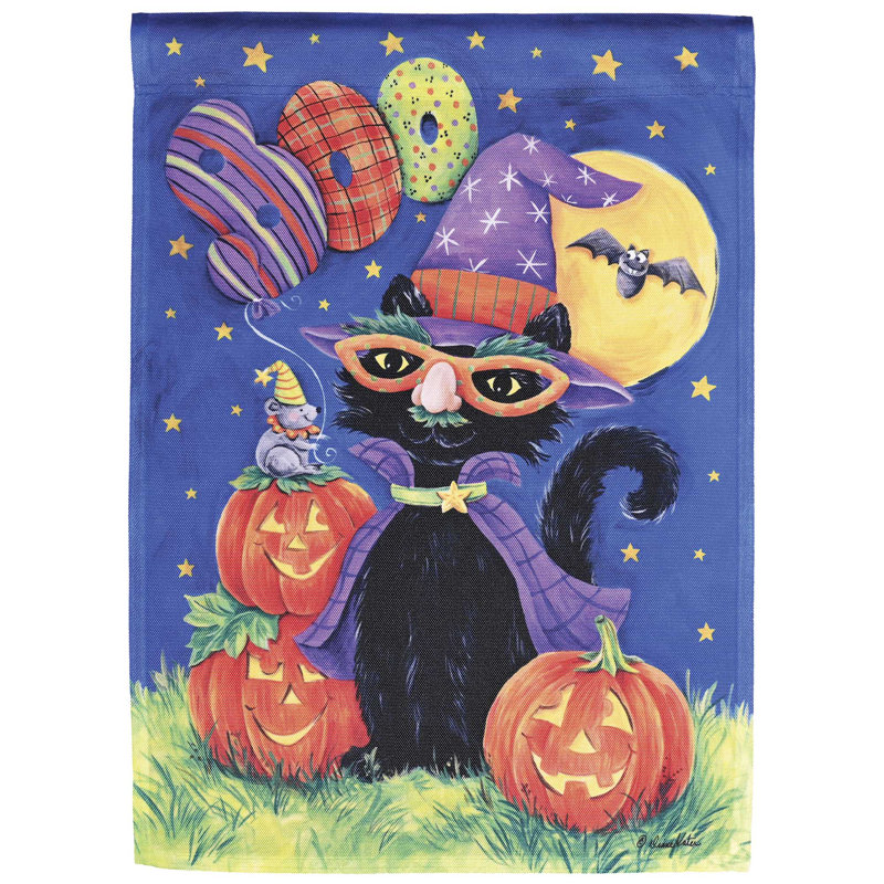 Kalysa Double Sided 18'' H x 13'' W Polyester Halloween Garden Flag