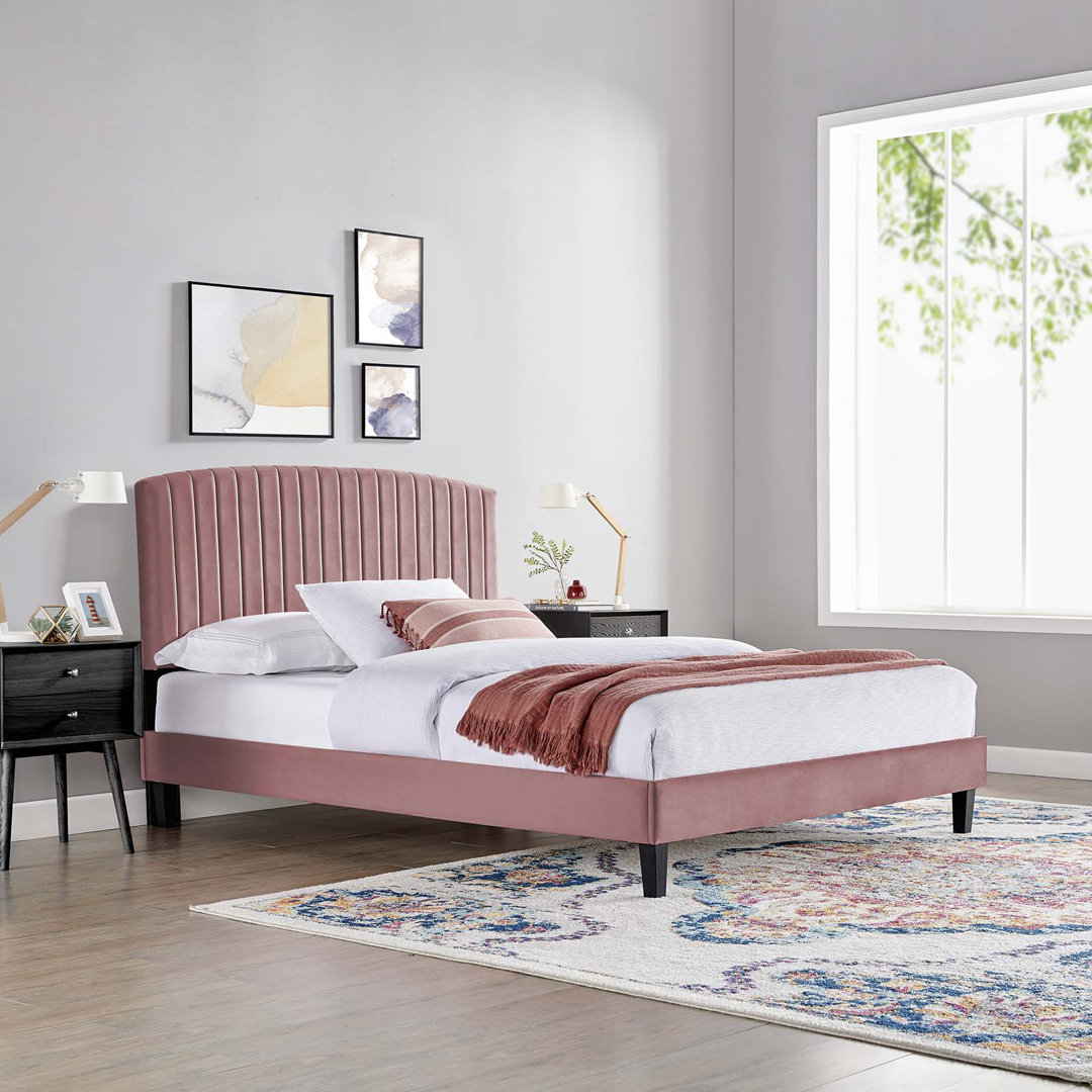 Modway Alessi Performance Velvet Platform Bed Modway 