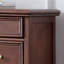 Armoire d'appoint en bois manufacturé brun massif