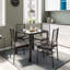 Dorrien Square Glass Top Dining Table with Iron Base-943646246