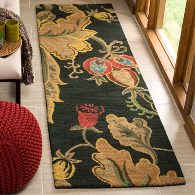 Tapis floral en laine touffeté à la main Arber Jardin