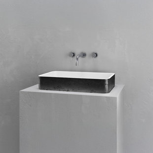 Vast Studio Aged Rectangular Countertop Bathroom Sink
