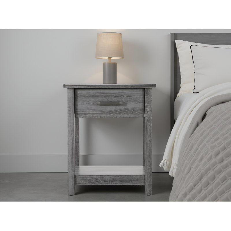 Table de chevet Toluca Grey, Gris