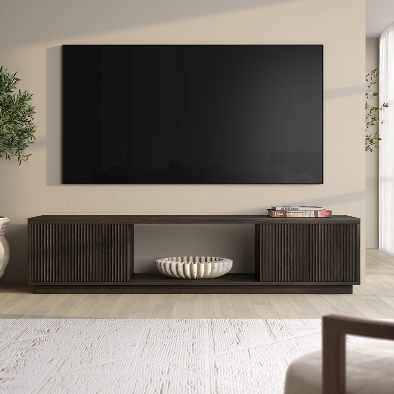 Meuble télé Cevennes, H 16 po x L 15,75 po x l 69,63 po, Brun aulne