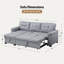 Canapé-lit modulaire réversible en cuir végétalien 83,5 po Lucca