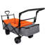 Avec poignée-poussoir, chariot pliable de 480 lb avec auvent, chariot de chariot avec roues tout-terrain de 7 po, chariot pliable léger, grande capacité pour le camping, le magasinage, les sports et le jardin-123018795