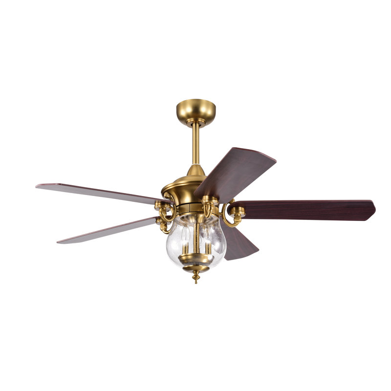 Donaldson 52'' Ceiling Fan with Light Kit, Brass