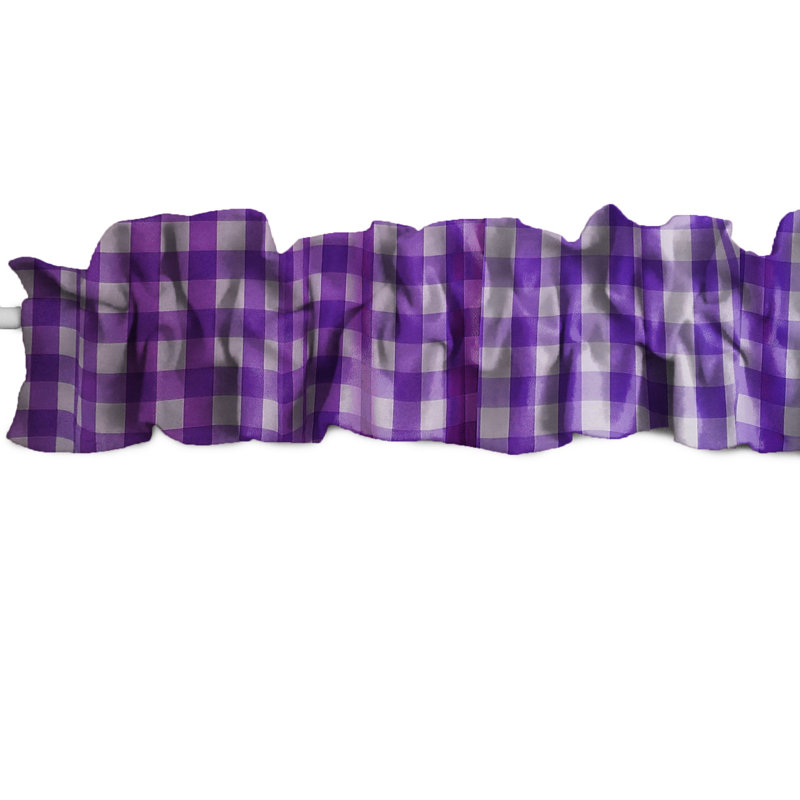 Cantonnière Gingham, L 72 po x L 7 po, Mauve