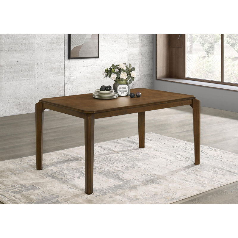 Jacobs 59-Inch Rectangular Wood Dining Table Dark Brown