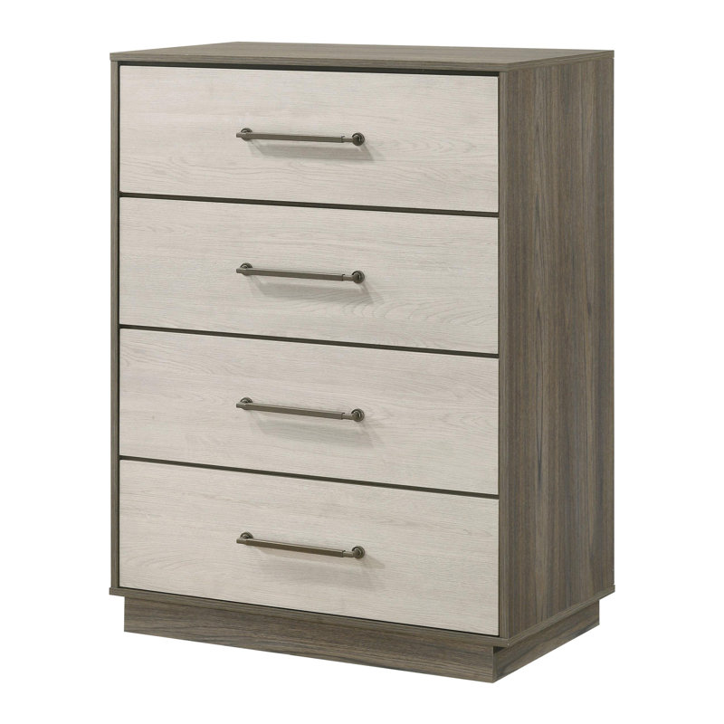Commode 4 tiroirs Chêne gris