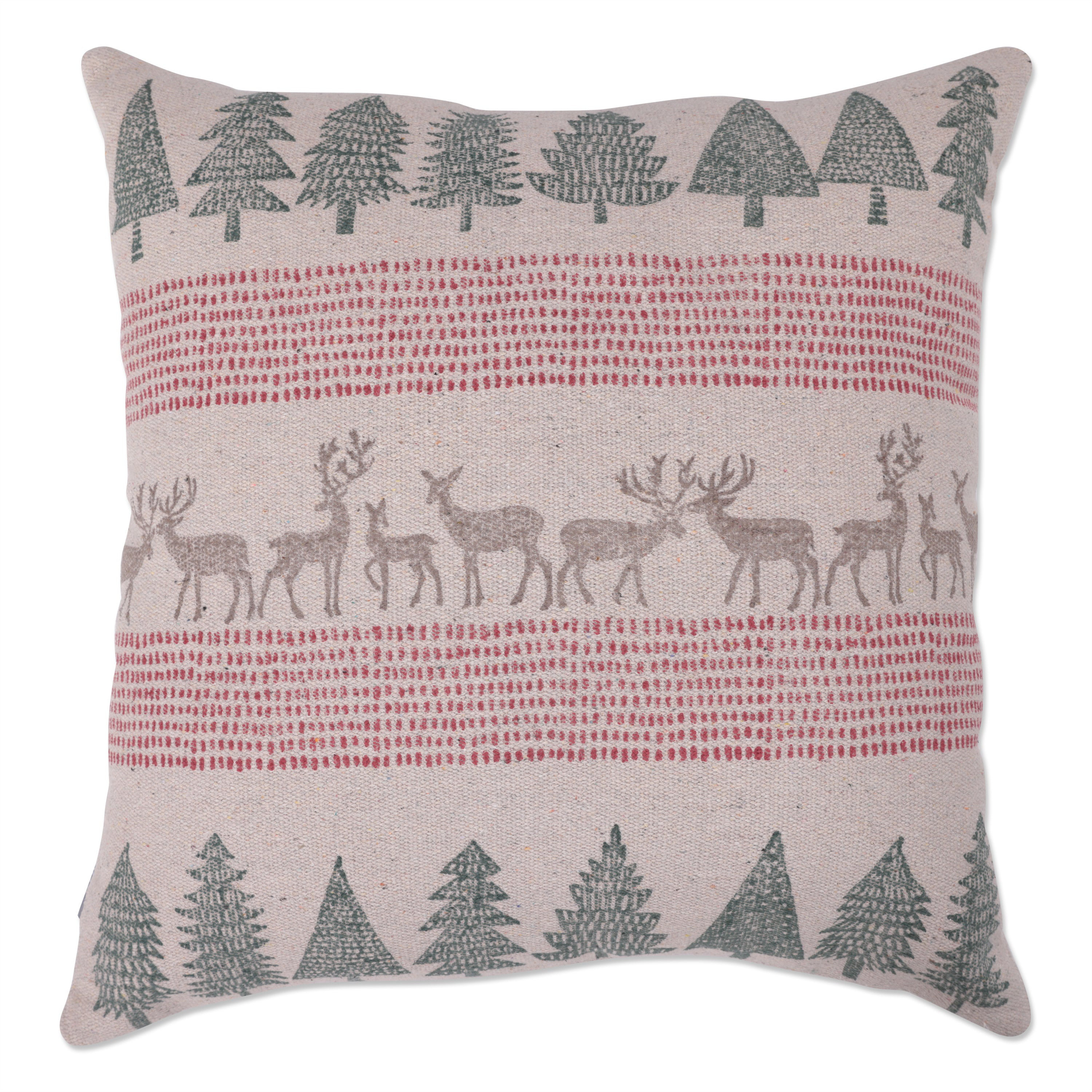 Pillow Perfect Christmas/Holiday Throw Pillow In Woodland Forest ...