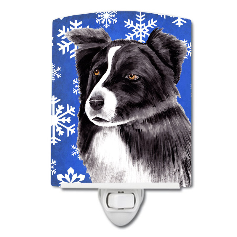 Éclairage pour nuit en céramique par l’irish, Border collie