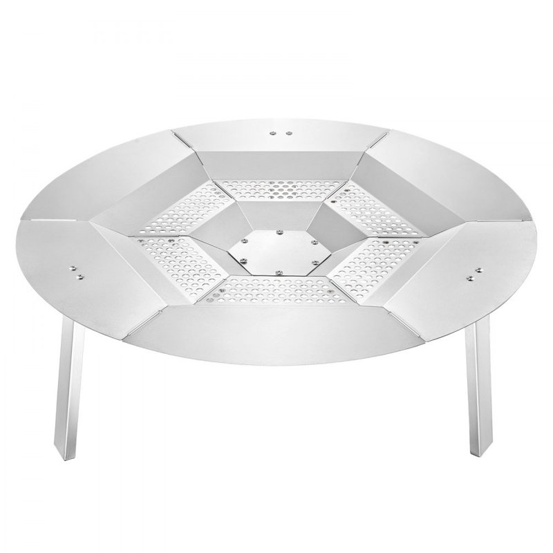 Fire Pit Heat Deflector for Solo Stove Yukon 25 in Bonfire Stainless Steel, 10" H x 27" W x 27" D 
