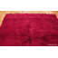 Tapis marocain rouge à poils longs rétro à double face