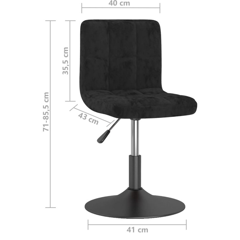 Jarry Swivel Adjustable Height Counter Stool, Black