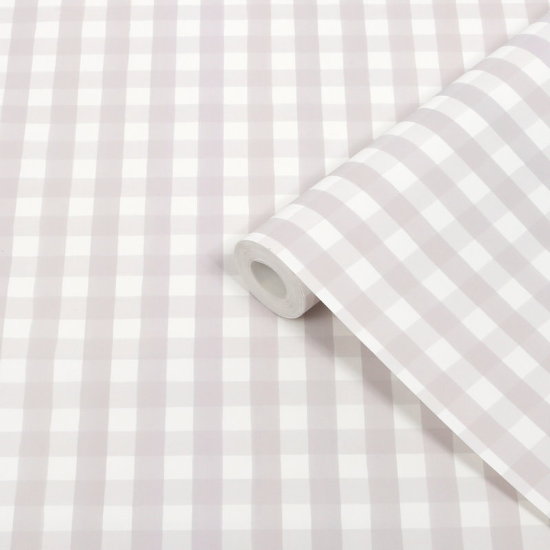 Superfresco Easy Hattie Gingham Wallpaper, Stone