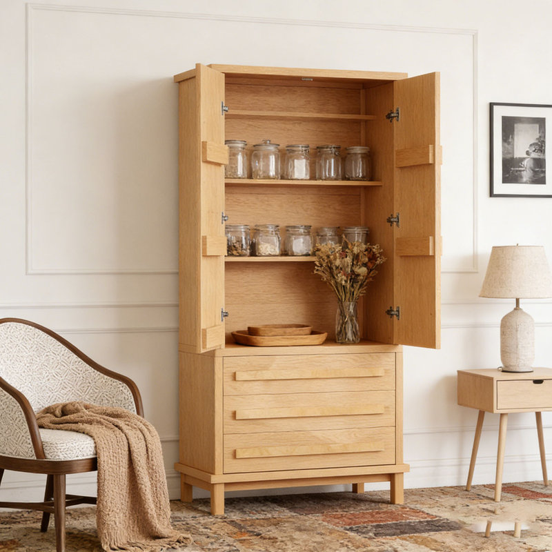 Garde-manger 70 po avec 2 tablettes, Natural
