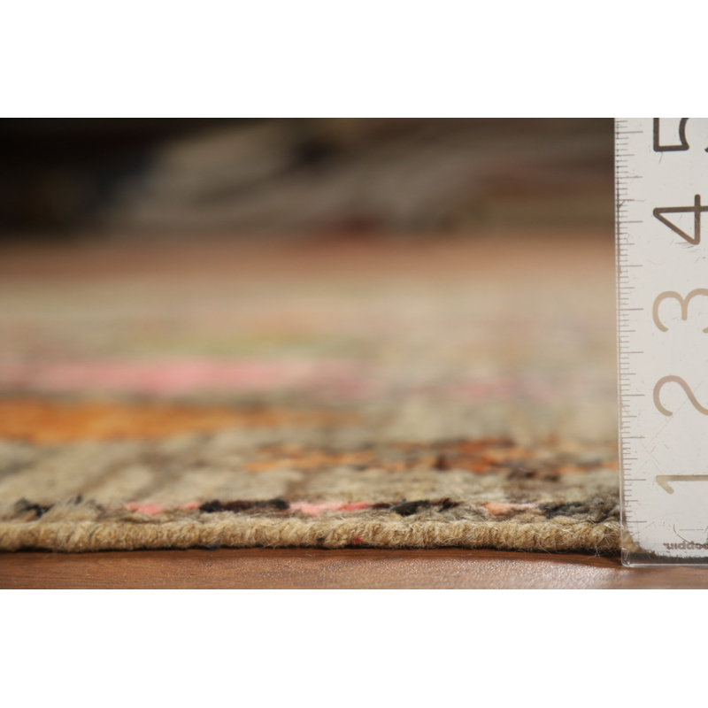 Tapis carré géométrique en laine marocain 6 x 6