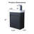 16'' Black Modern Mini Single Bathroom Vanity Set