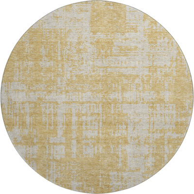 Premium Machine Washable Prisco Gold Rug