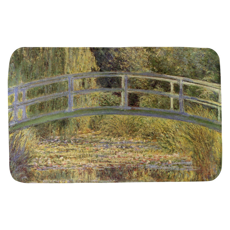 Tapis pour salle de bain waterlily étang Mane, l 17 po x L 24 po