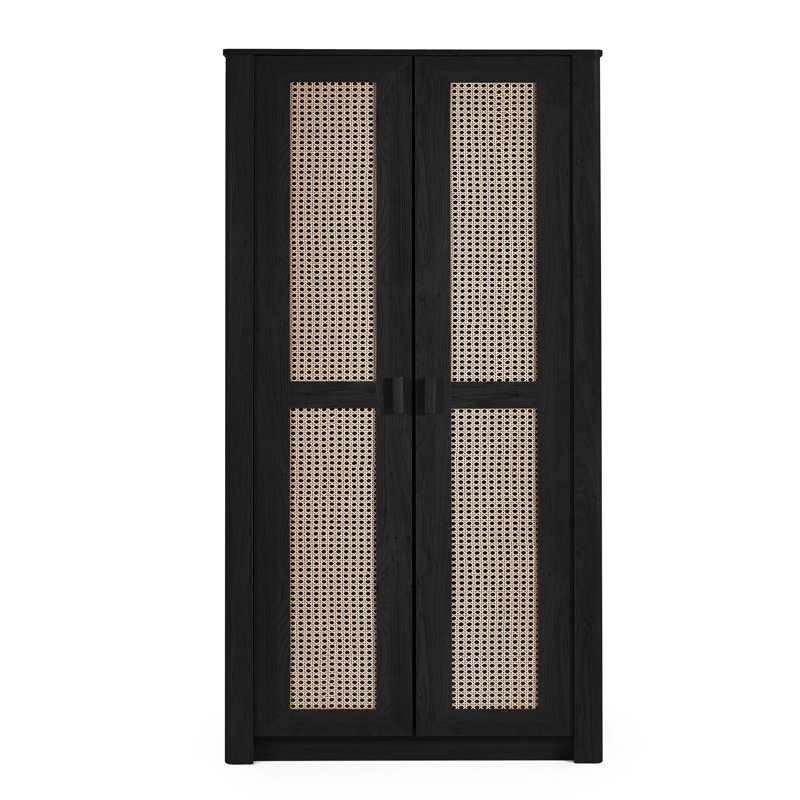 Albelo 2 Door Manufactured Wood Wardrobe, Black