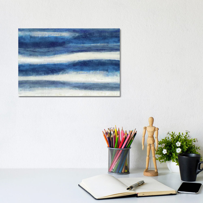 Emerge In Indigo by Jaden Blake - Wrapped Canvas Painting, 20.32 cm H x 30.48 cm W